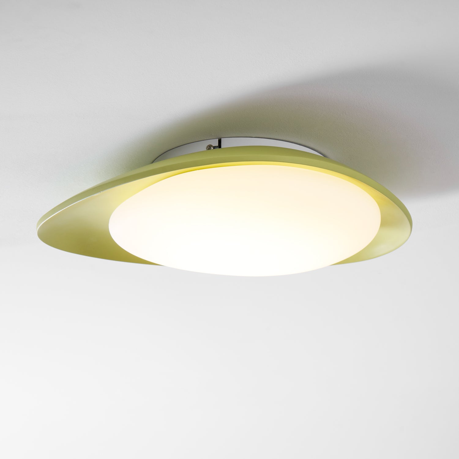 Plafonnier Résine Ovale Vert Beige Salon Chambre LED 3000K 4000K 6000K Ø36 Ø46cm Organique Plafonnier Dimmable | Restfield
