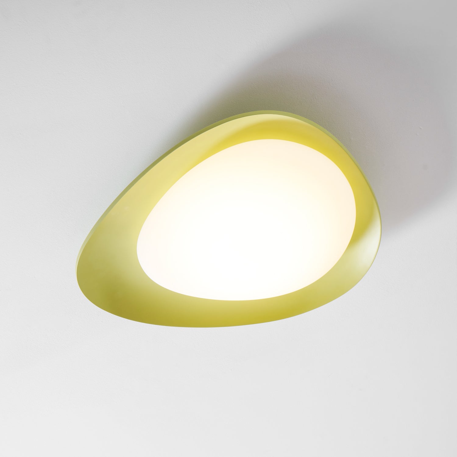 Plafonnier Résine Ovale Vert Beige Salon Chambre LED 3000K 4000K 6000K Ø36 Ø46cm Organique Plafonnier Dimmable | Restfield