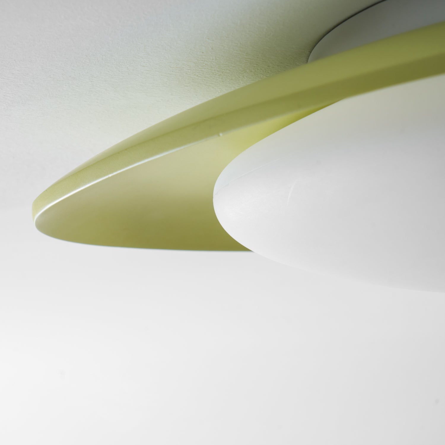 Plafonnier Résine Ovale Vert Beige Salon Chambre LED 3000K 4000K 6000K Ø36 Ø46cm Organique Plafonnier Dimmable | Restfield