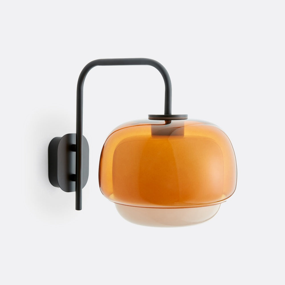 Gekleurde Glazen Wandlamp met Ronde Kap – Groen, Roze, Oranje – Moderne LED Verlichting | Sansoti