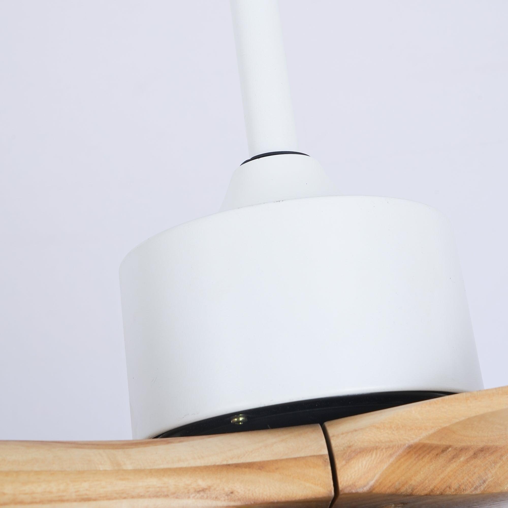 Scandinavische Plafondventilator met Verlichting Elegance Naturel – Vierkanten Houten Bladen met LED-Lamp & Afstandsbediening | Sansoti