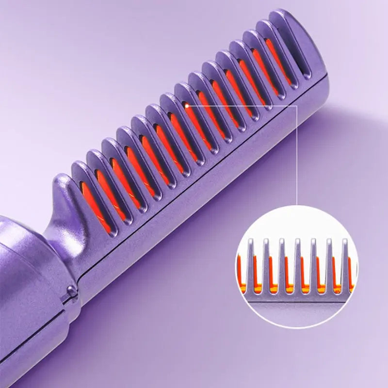 Draadloze Stijltang Borstel – Compact Styling Tool met Keramische Coating & 3 Temperatuurstanden | Sansoti