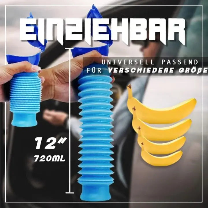 Reiseurinaal Heren BPA-vrij PP 750ml 15-33cm Blauw Auto Camping Wandelen Festival Noodurinaal Opvouwbaar Lekvrij Herbruikbaar | Sansoti