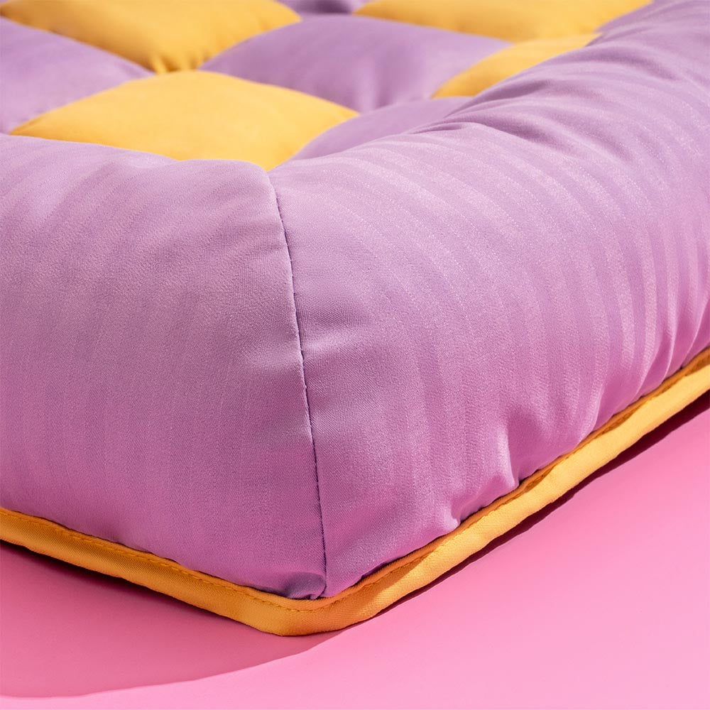 Hondenautobed Opvouwbare Reismat Lounge Stijl met Verhoogde Rand voor Grote Honden Chessboard Lounge | Sansoti