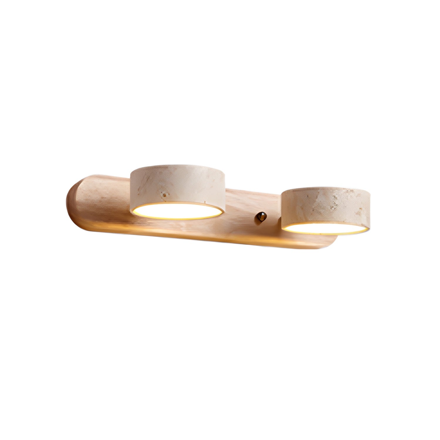 Wandlamp Travertijn Hout LED Dimbaar Woonkamer Hal Slaapkamer Dubbele Wandverlichting Modern | Sansoti