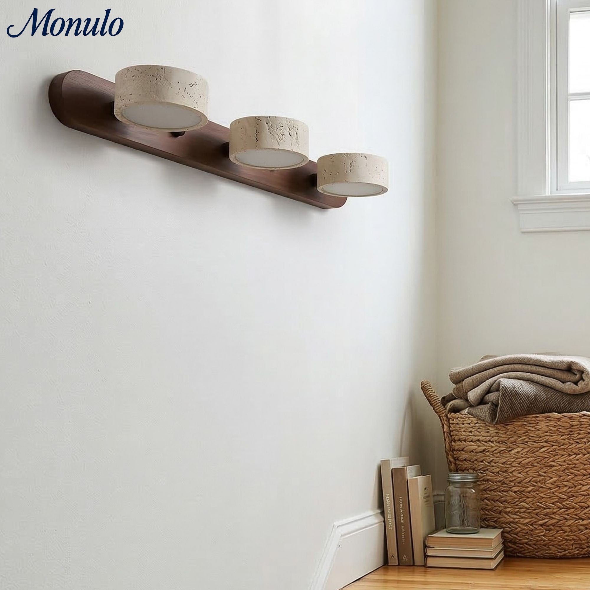 Wandlamp met meerdere lichtpunten natuursteen modern badkamerverlichting warmwit koelwit 2-3-4 lichts stenen armatuur | Sansoti