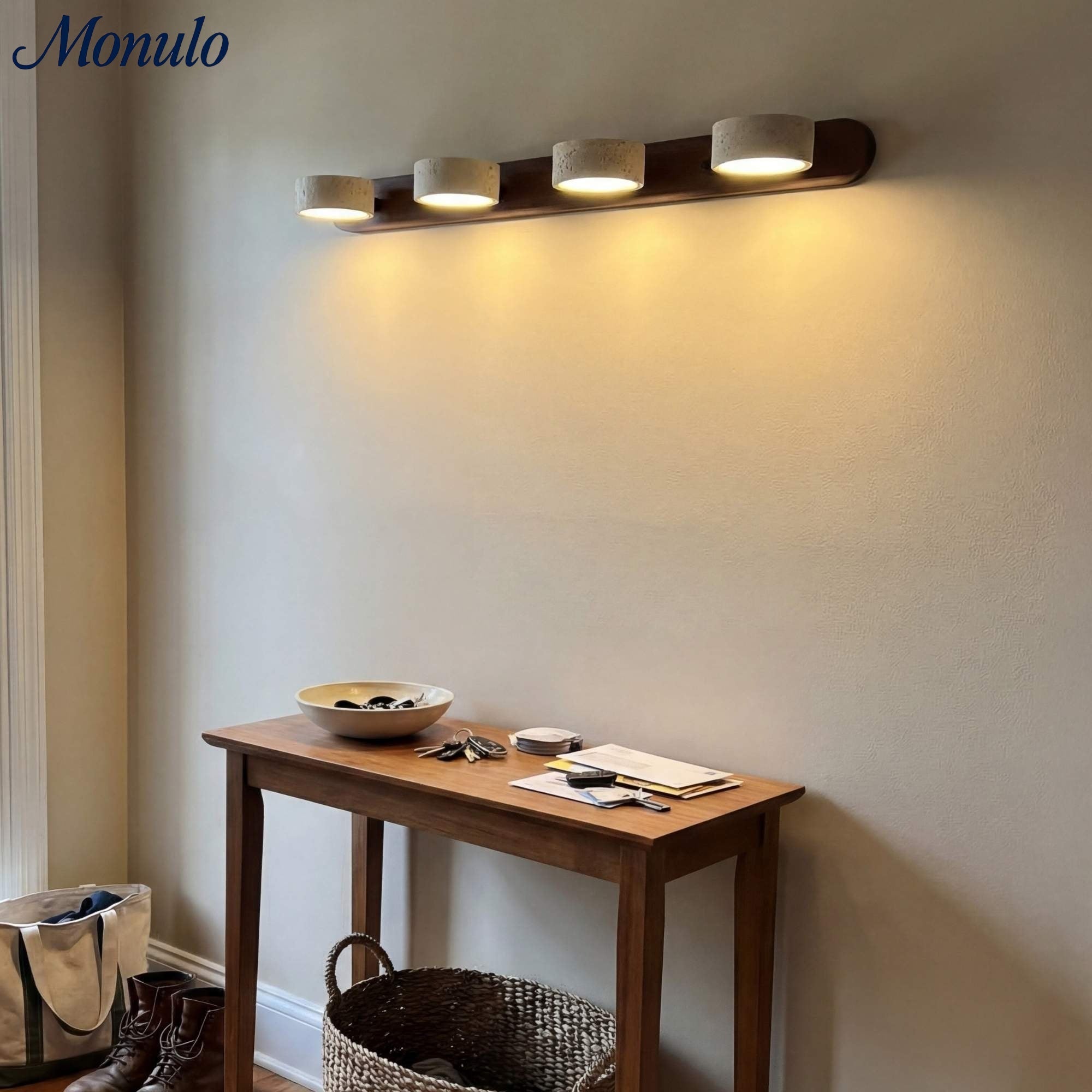 Wandlamp met meerdere lichtpunten natuursteen modern badkamerverlichting warmwit koelwit 2-3-4 lichts stenen armatuur | Sansoti