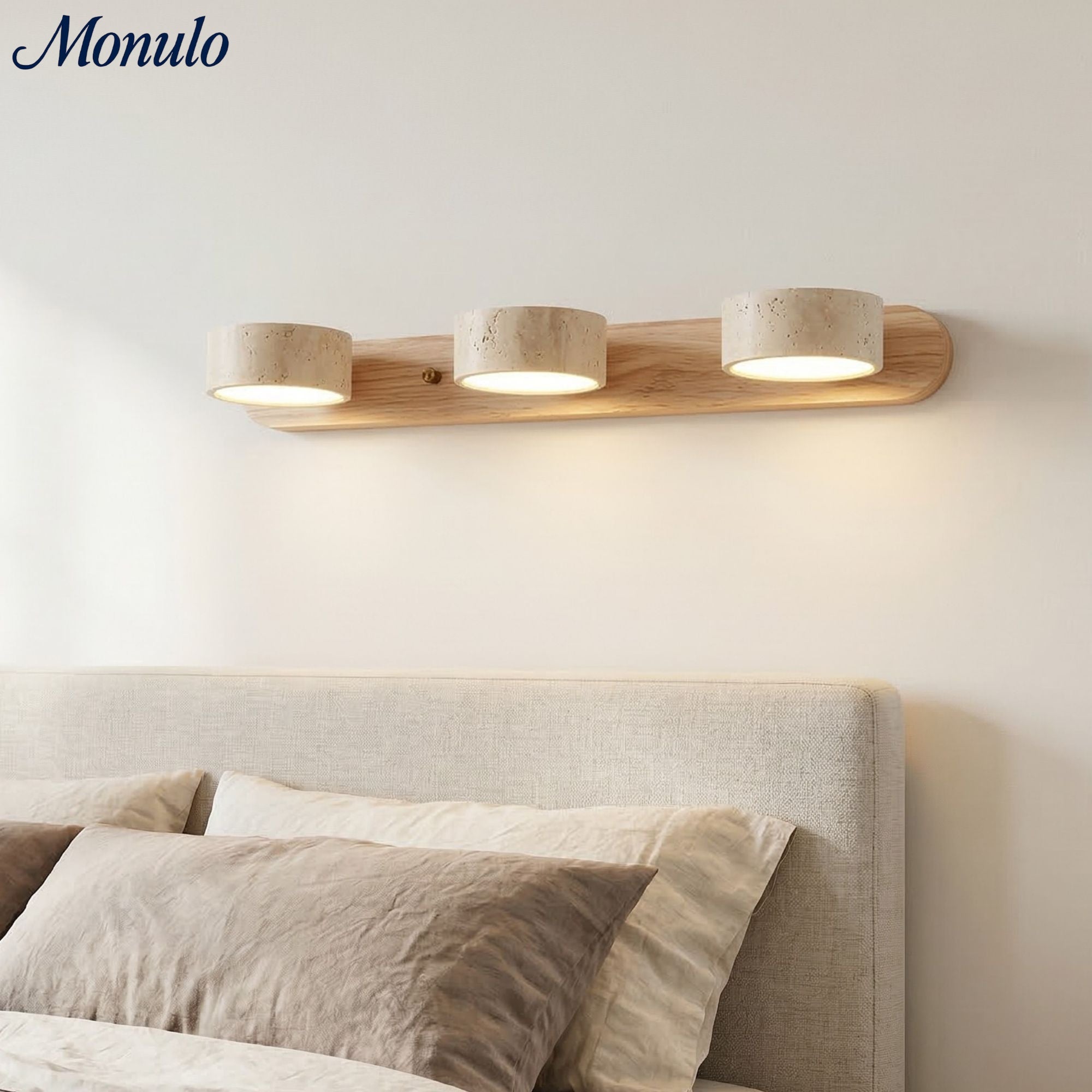 Wandlamp met meerdere lichtpunten natuursteen modern badkamerverlichting warmwit koelwit 2-3-4 lichts stenen armatuur | Sansoti