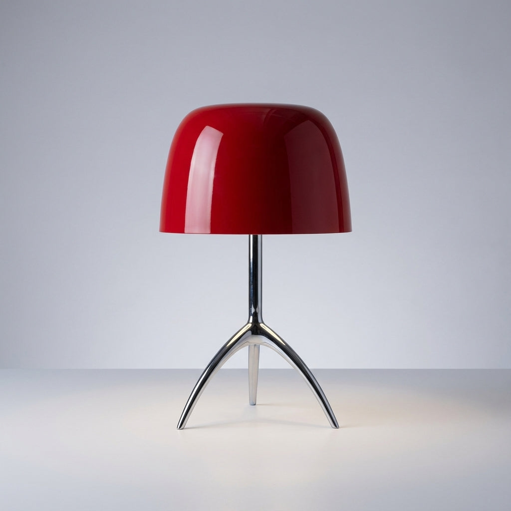 Tafellamp Driepoot Koper Wit Glazen Kap LED Woonkamer Slaapkamer Bureaulamp Modern Sfeerverlichting Nachtkastlamp | Sansoti