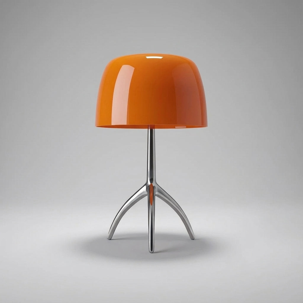Tafellamp Driepoot Koper Wit Glazen Kap LED Woonkamer Slaapkamer Bureaulamp Modern Sfeerverlichting Nachtkastlamp | Sansoti