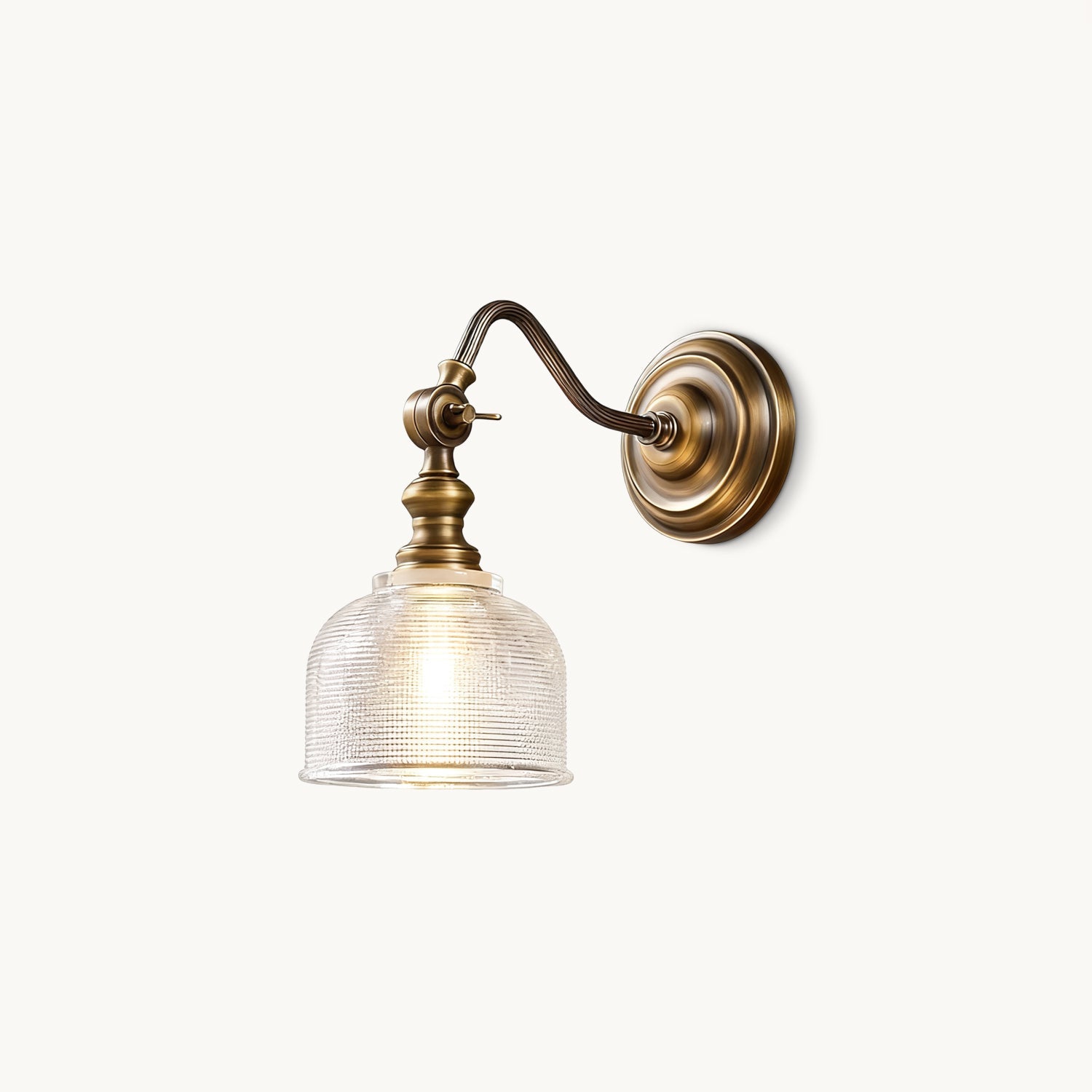 Tristan Wandlamp Messing & Glas – Klassiek Design met Warm Licht voor Keuken Eetkamer Woonkamer | Sansoti