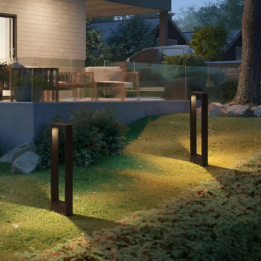 LED Tuinpaal Moderne Padverlichting Weerbestendig Buitenlamp Warm Wit Grijs Terrasverlichting Tuinlamp Sfeer | Sansoti