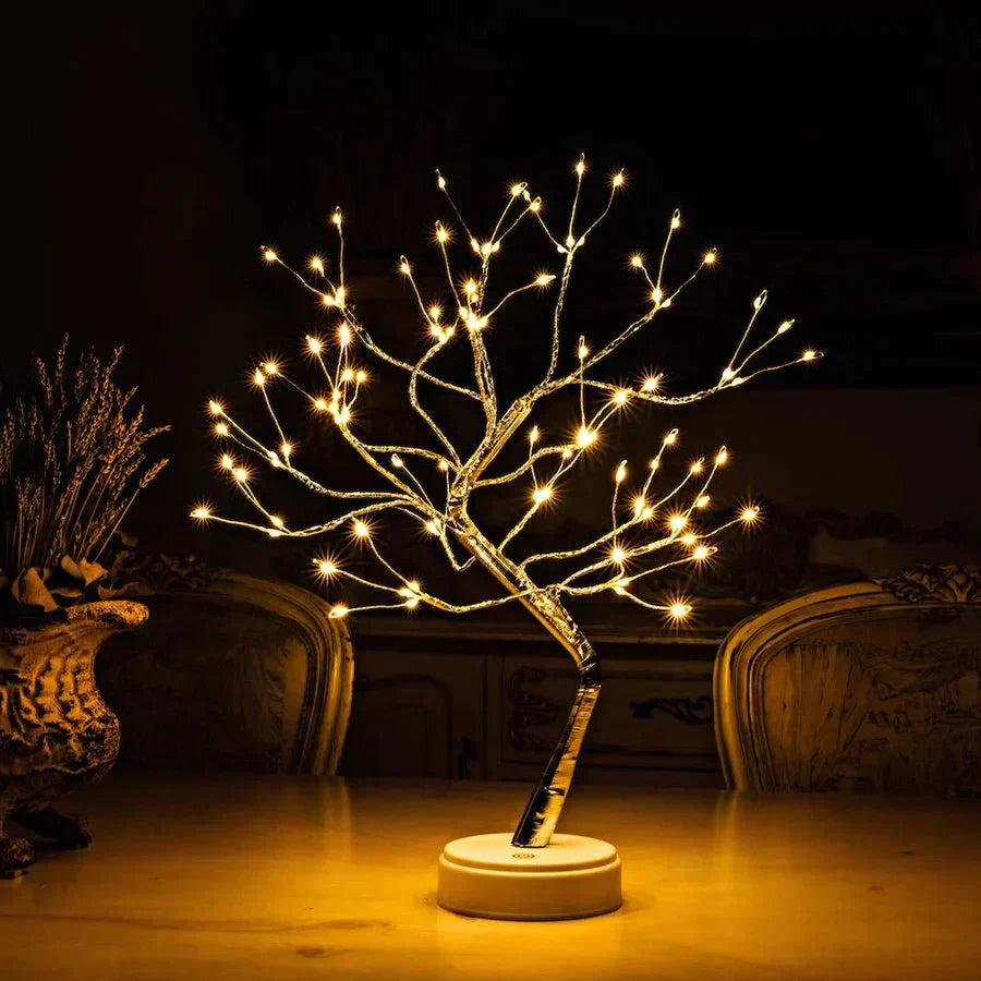 LED Baumlampe Touch Batterie Warmweiß Tischlampe Nachtlicht Schlafzimmer Wohnaccessoire Stimmungslicht Dekorative Baumlampe | Restfield