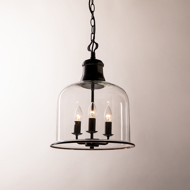 Glazen Hanglamp IJzer Vintage Stijl Koper Zwart E12 E14 Fitting Eetkamer Keuken Woonkamer Entree Retro Design | Sansoti