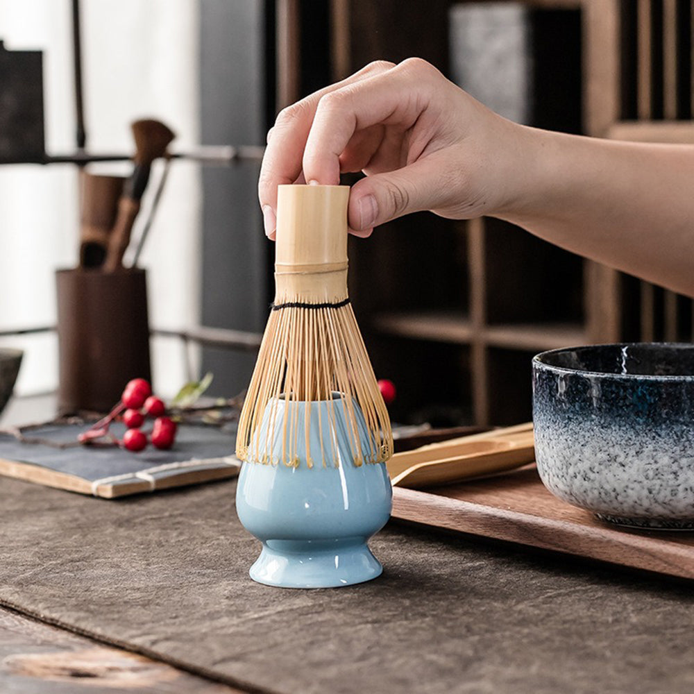 Matcha Theeset Compleet Met Bamboe Klopper Keramische Kom Traditioneel 6 Delig | Sansoti