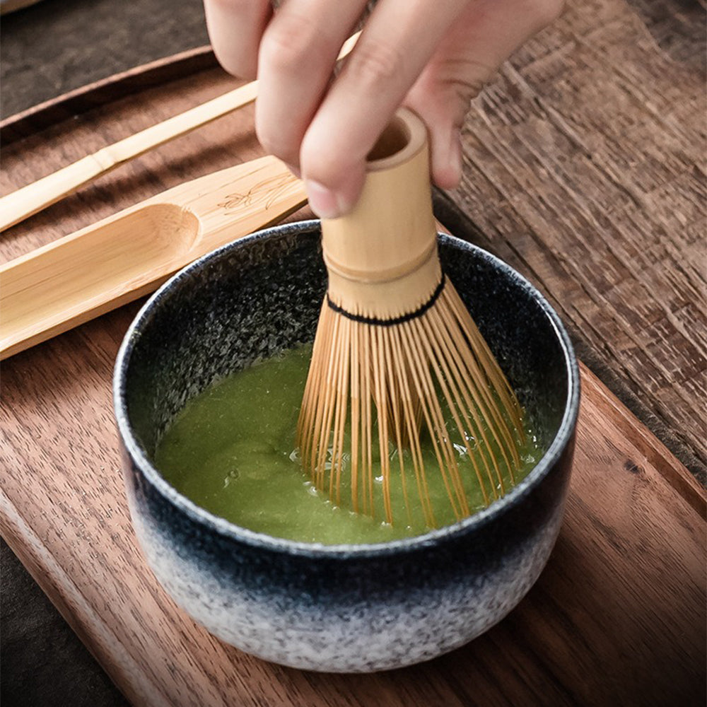 Matcha Theeset Compleet Met Bamboe Klopper Keramische Kom Traditioneel 6 Delig | Sansoti