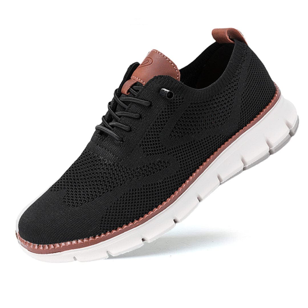 Herenschoenen Elias Comfortabel Veganistisch Leer Ergonomisch Ademend Licht Casual Elegant Zwart Olijf Bruin | Sansoti