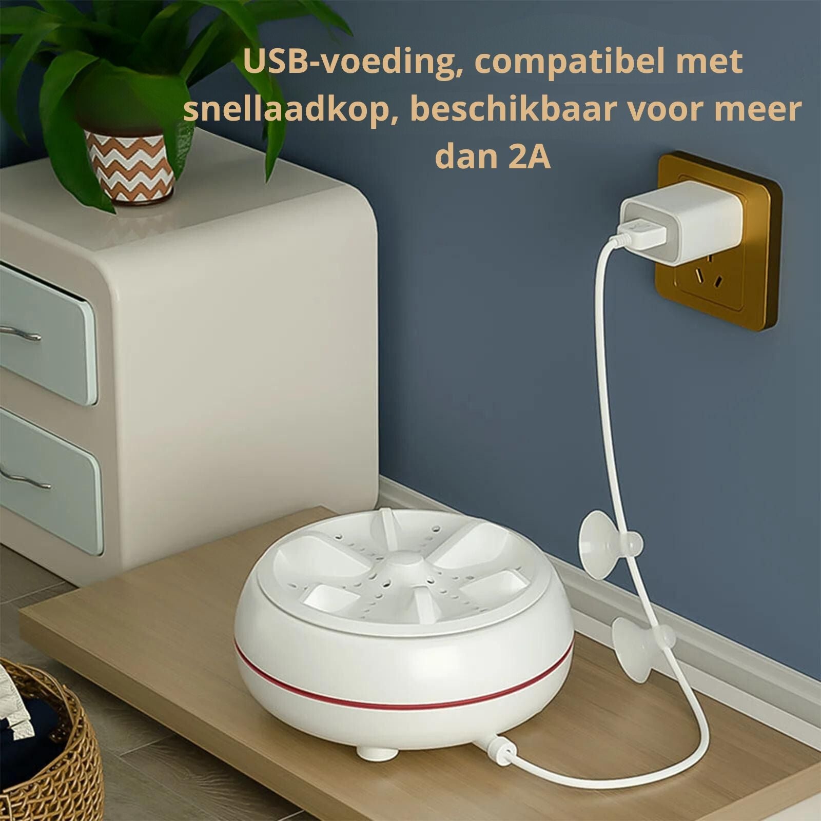 Draagbare USB Mini Wasmachine voor Onderweg | Compacte Wasoplossing voor Ondergoed en Klein Textiel | Handige Reiswasmachine | Sansoti