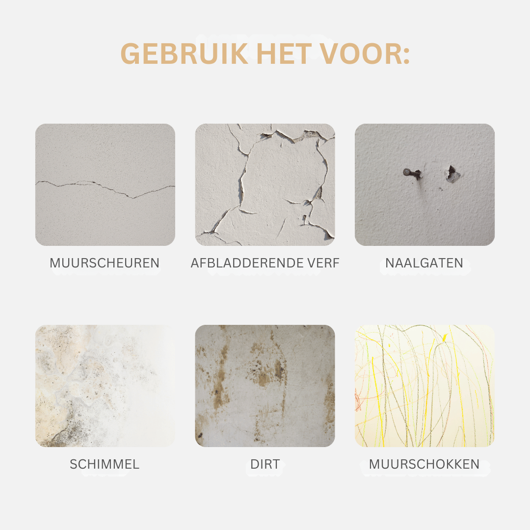 SmoothWall Muurreparatie Spatel – Direct Resultaat & Onzichtbaar Herstel voor Gaatjes, Scheuren en Deuken | Sansoti