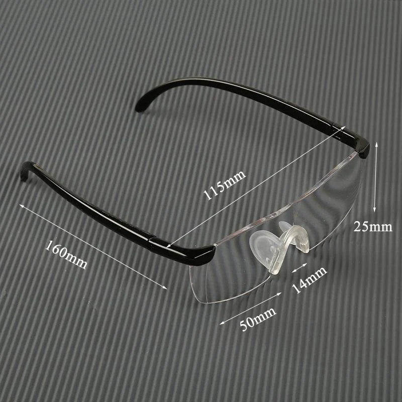 Magnifying Reading Glasses 250% Magnification Hands-Free Loupe Glasses for Fine Work | Sansoti