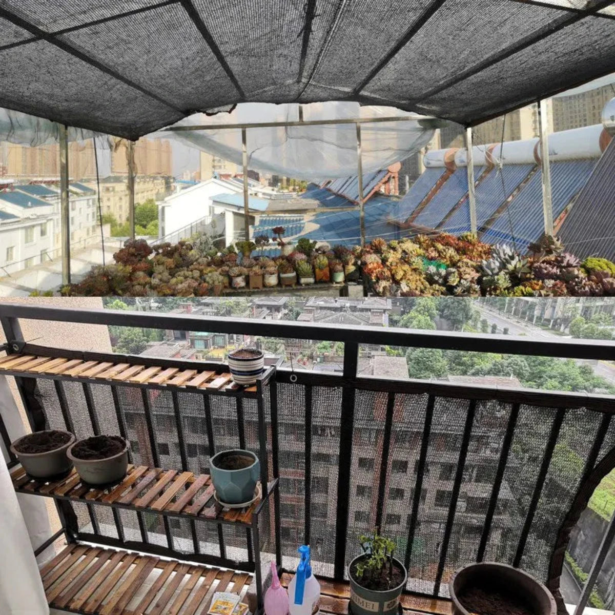UV-beschermingsnet voor tuin en terras | Schaduwdoek met UV-blokkering 85% | Robuust zonweringsnet voor buiten | Sansoti