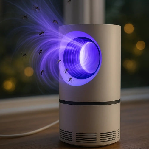 Elektrische Insektenfalle mit UV-Lampe für Innen und Außen, Mückenvernichter und Fliegenfalle, chemiefrei, effektiv, leise und sicher | Sansoti