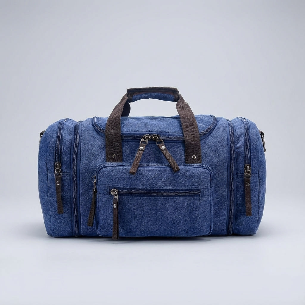 Uitbreidbare Canvas Weekendtas 40-50L Katoen Reistas Schoudertas Sporttas Handbagage voor Korte Reizen | Sansoti