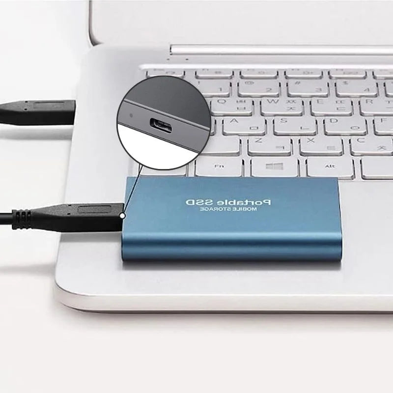 128GB Externe SSD – Supersnelle Draagbare Schijf met USB 3.1 voor Backups & Dataopslag | Sansoti