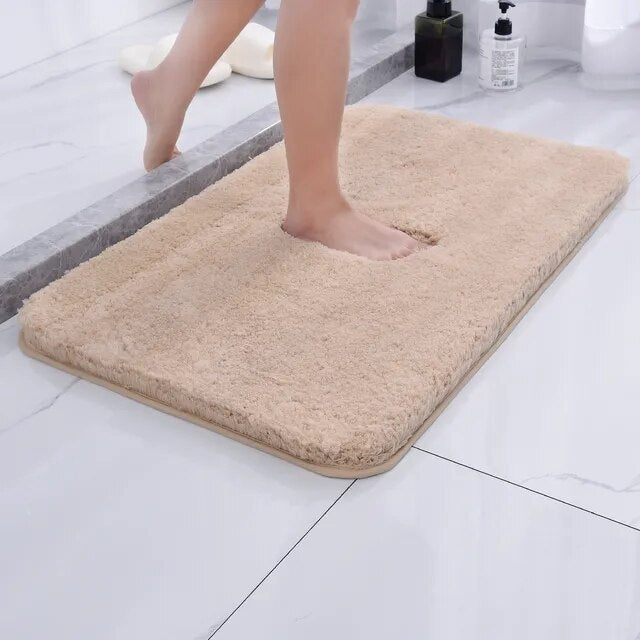 Tapis de bain antidérapant en microfibres, à séchage rapide, 40x60 ou 50x80cm, absorbant et lavable en machine, pour salle de bains et douche | Sansoti
