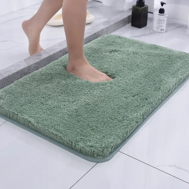 Tapis de bain antidérapant en microfibres, à séchage rapide, 40x60 ou 50x80cm, absorbant et lavable en machine, pour salle de bains et douche | Sansoti