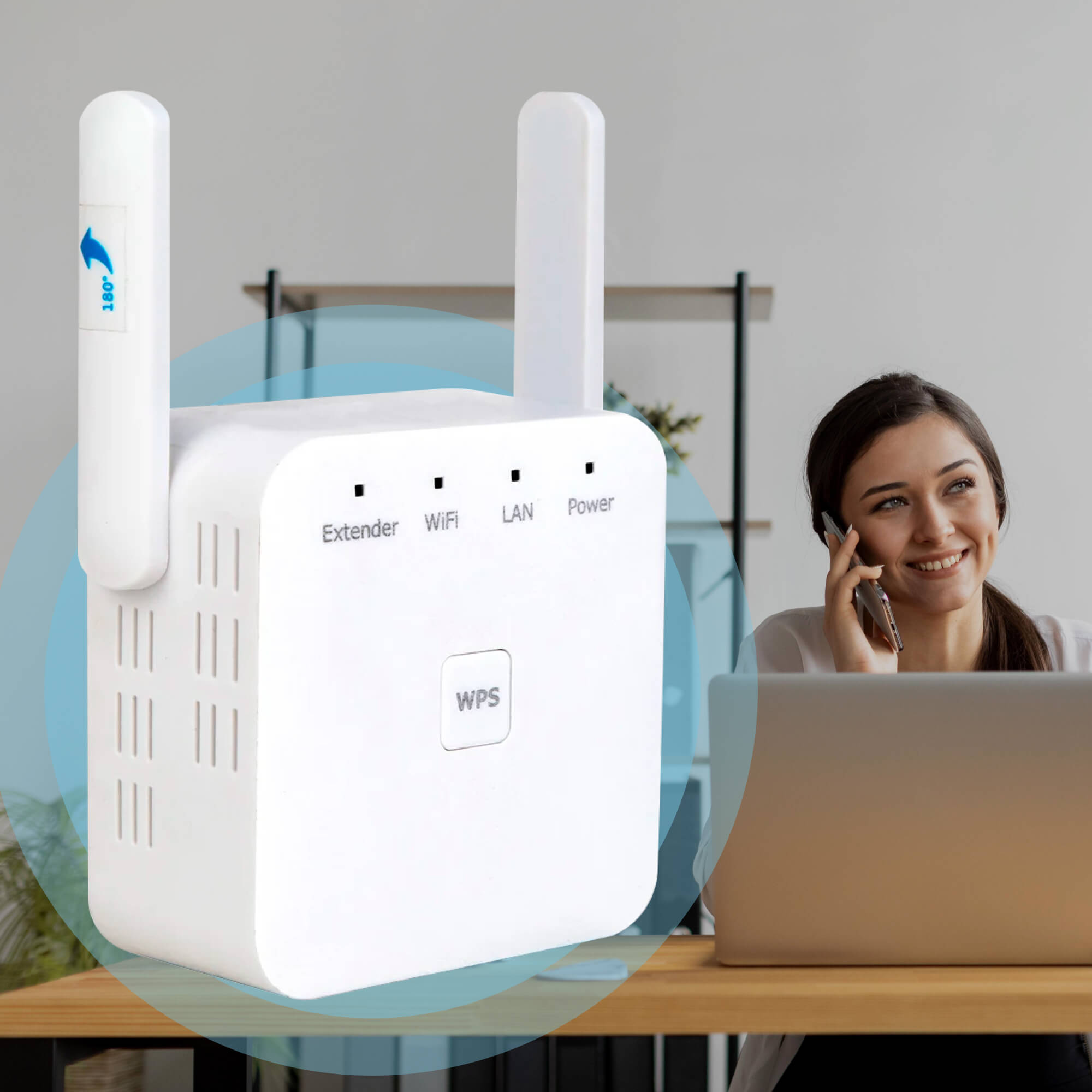 Wifi Versterker 5G Dual Band 300Mbps Tot 1000ft WPS | Sansoti