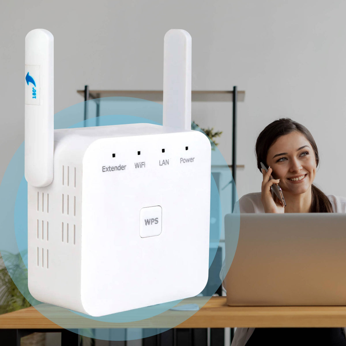 Draadloze Signaalversterker Dual-Band WiFi Bereikuitbreider voor Volledig Huisnetwerk 2.4 en 5 GHz Router | Sansoti