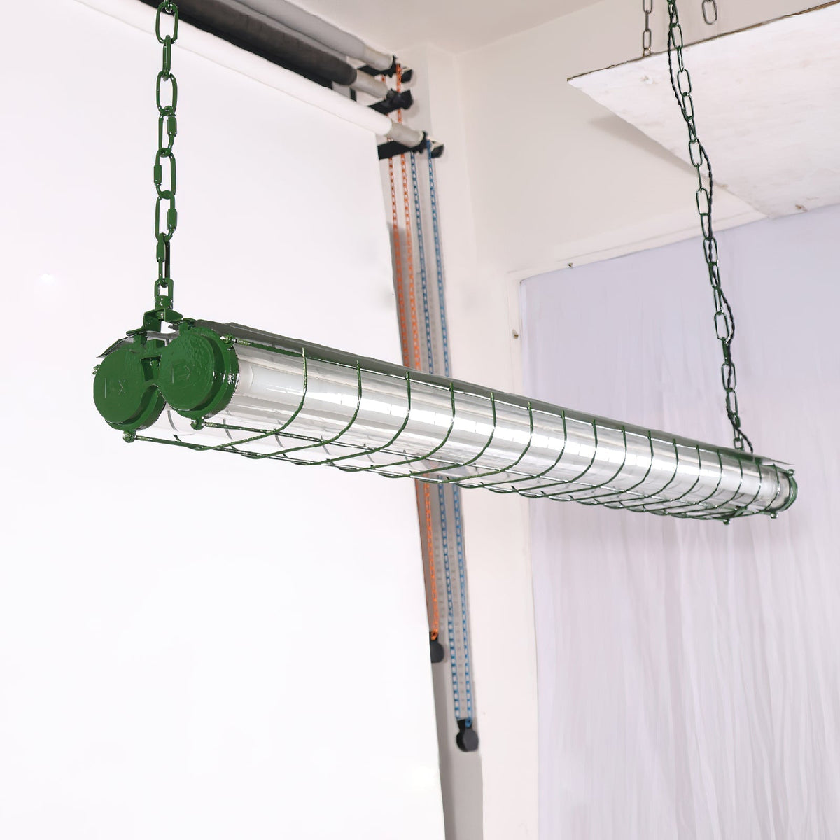 Lineaire Hanglamp Glas Modern 123cm Zwart Groen Zilver Nordic Design Eetkamer Keuken Eettafel Eiland | Sansoti