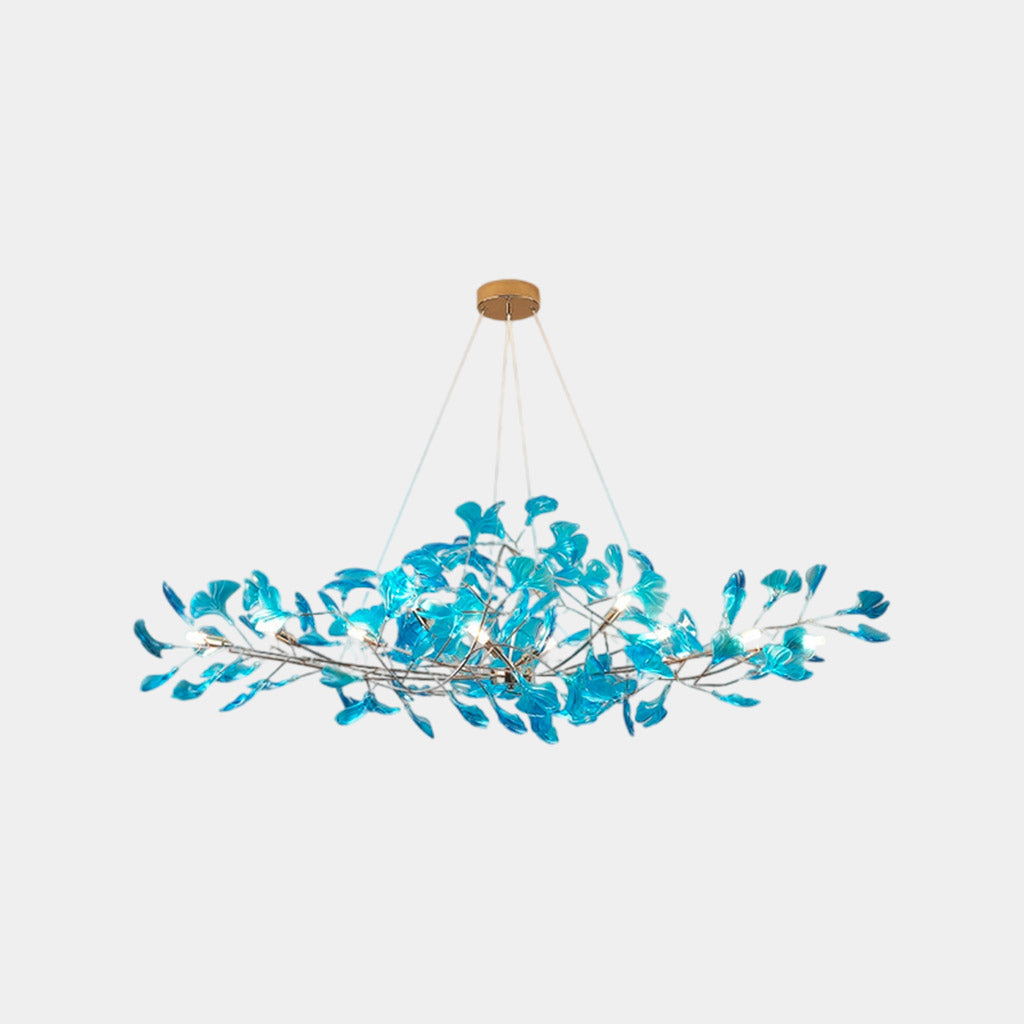 Ginkgo-Blatt-Hängeleuchte Acryl mit LED 3 Lichttemperaturen Modernes Design für Esszimmer Wohnzimmer Schlafzimmer | Sansoti