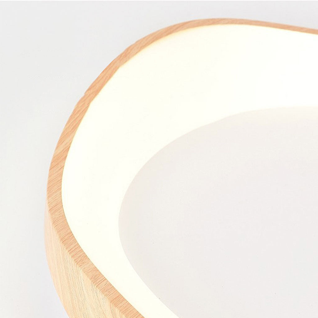 Plafondlamp Dimbaar met Afstandsbediening Houtlook IJzer Acryl Modern Scandinavisch Slaapkamer Woonkamer | Sansoti