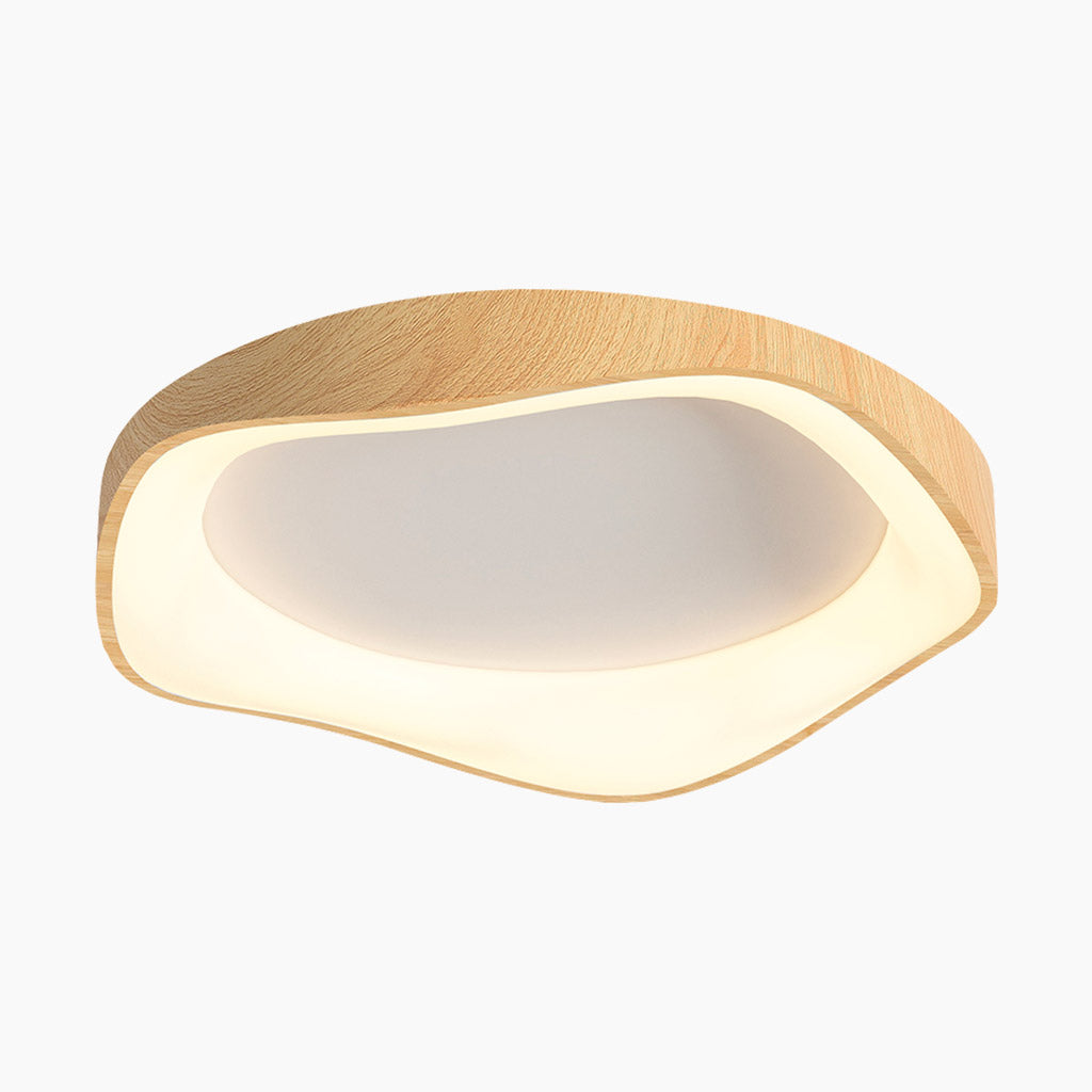 Plafondlamp Dimbaar met Afstandsbediening Houtlook IJzer Acryl Modern Scandinavisch Slaapkamer Woonkamer | Sansoti