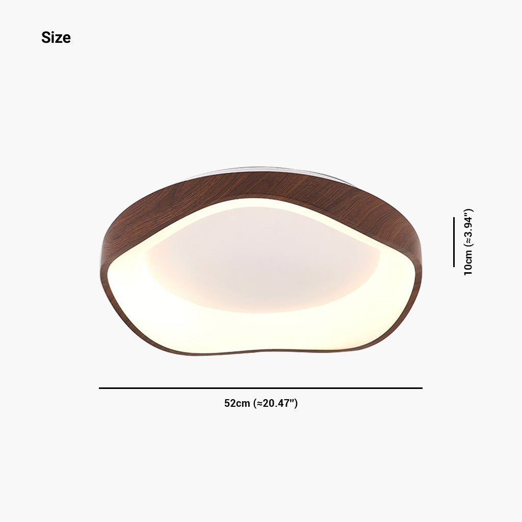 Plafondlamp Dimbaar met Afstandsbediening Houtlook IJzer Acryl Modern Scandinavisch Slaapkamer Woonkamer | Sansoti