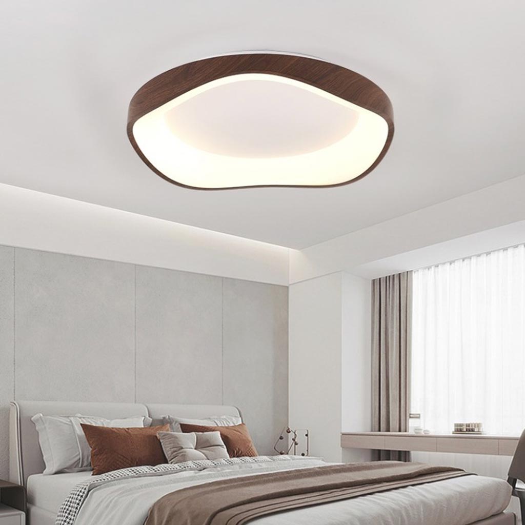 Plafondlamp Dimbaar met Afstandsbediening Houtlook IJzer Acryl Modern Scandinavisch Slaapkamer Woonkamer | Sansoti