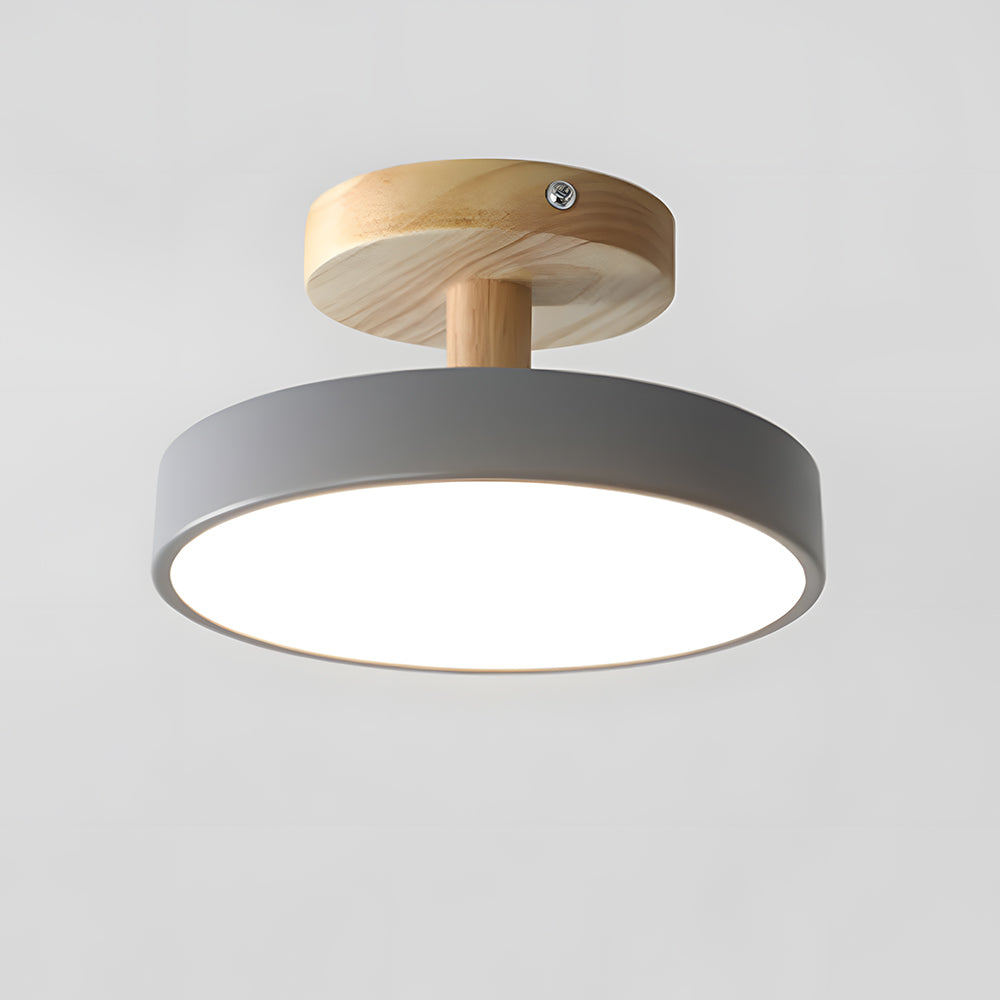 Pedol plafondlamp LED 12W hout groen plafondlamp slaapkamer hal Scandinavisch design moderne verlichting kleine ruimtes | Sansoti