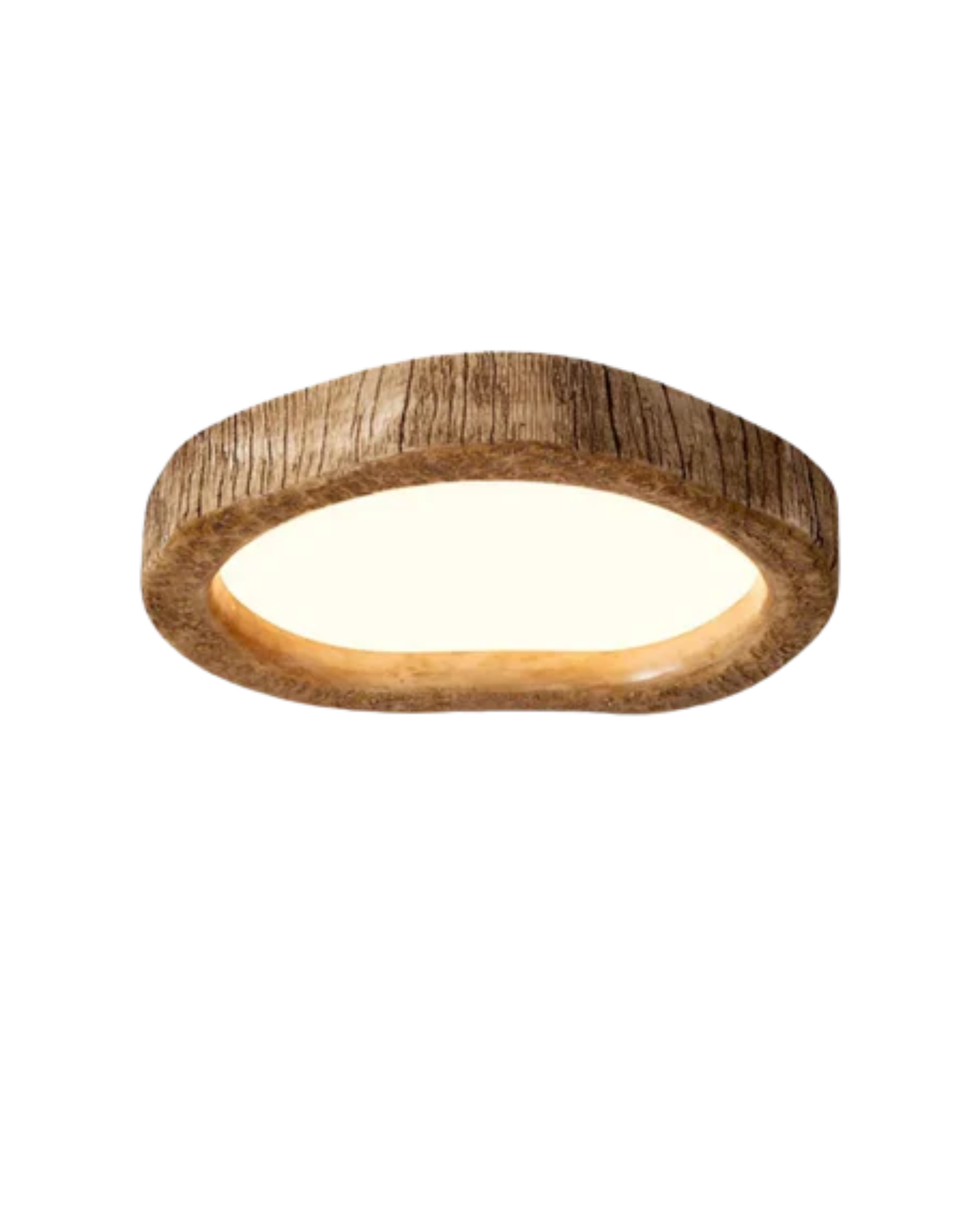 Restfield | Runde Deckenleuchte Holzoptik für Schlafzimmer und Wohnzimmer – Moderne LED-Beleuchtung