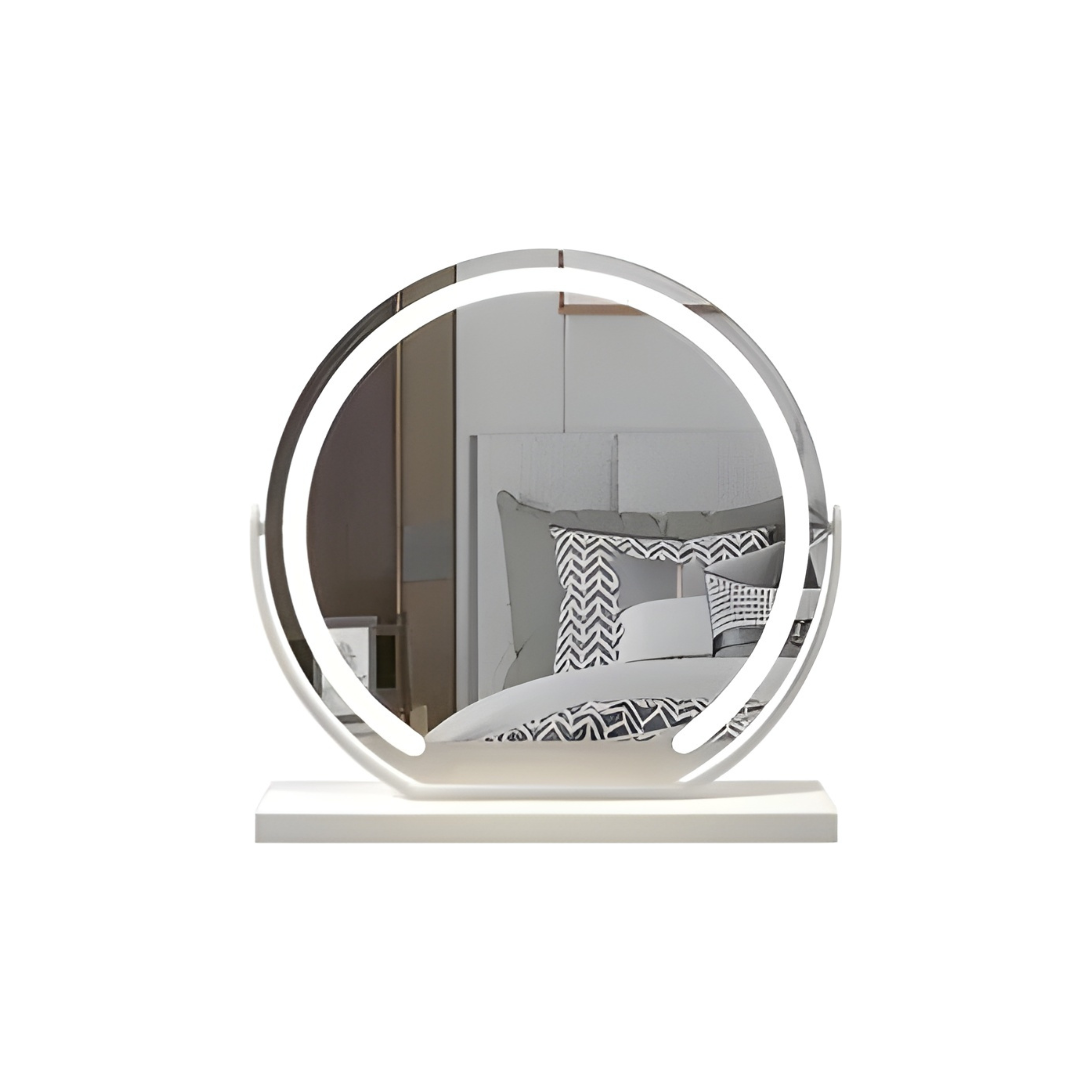 Miroir de maquillage LED rond avec éclairage dimmable 40-50-60cm | Restfield