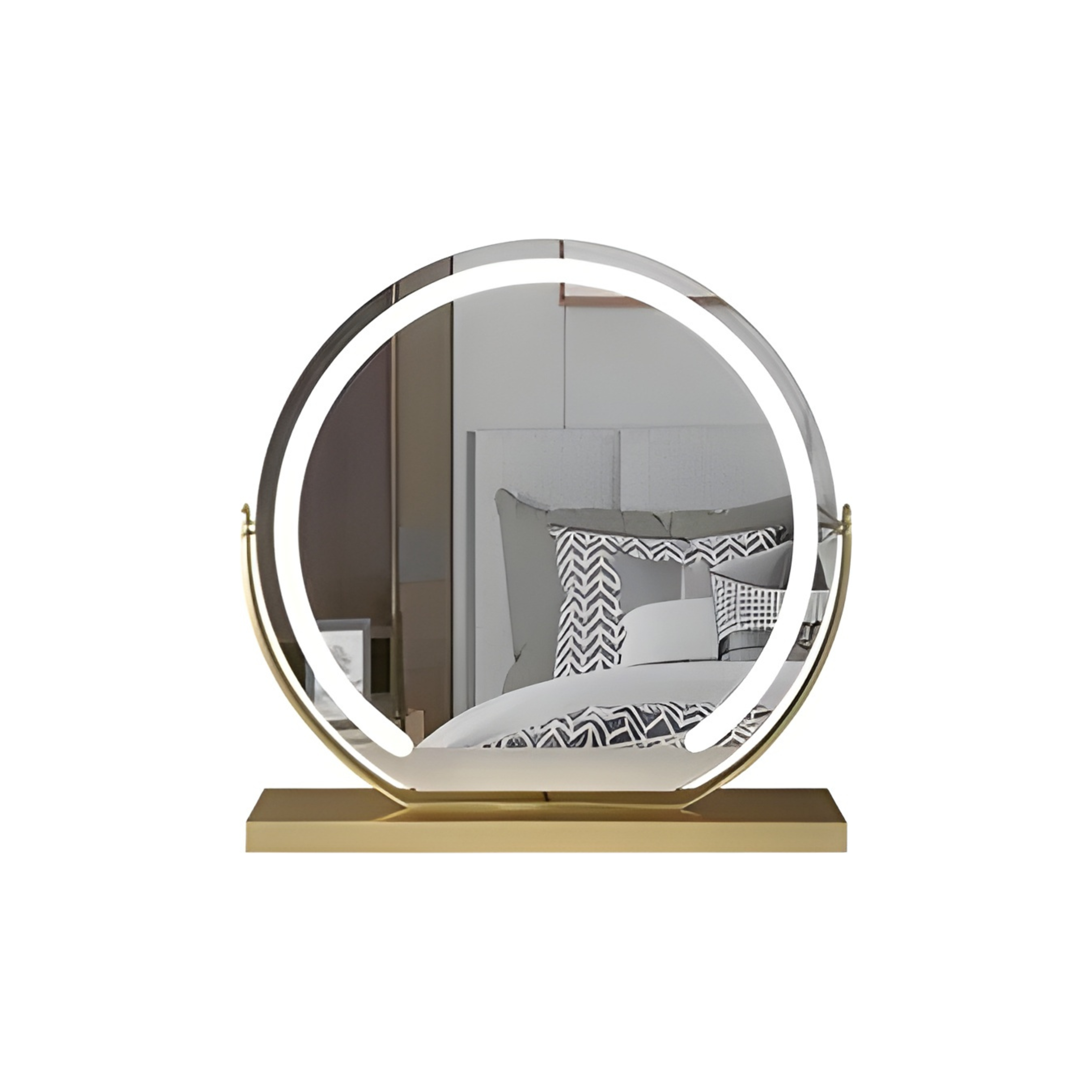 Miroir de maquillage LED rond avec éclairage dimmable 40-50-60cm | Restfield