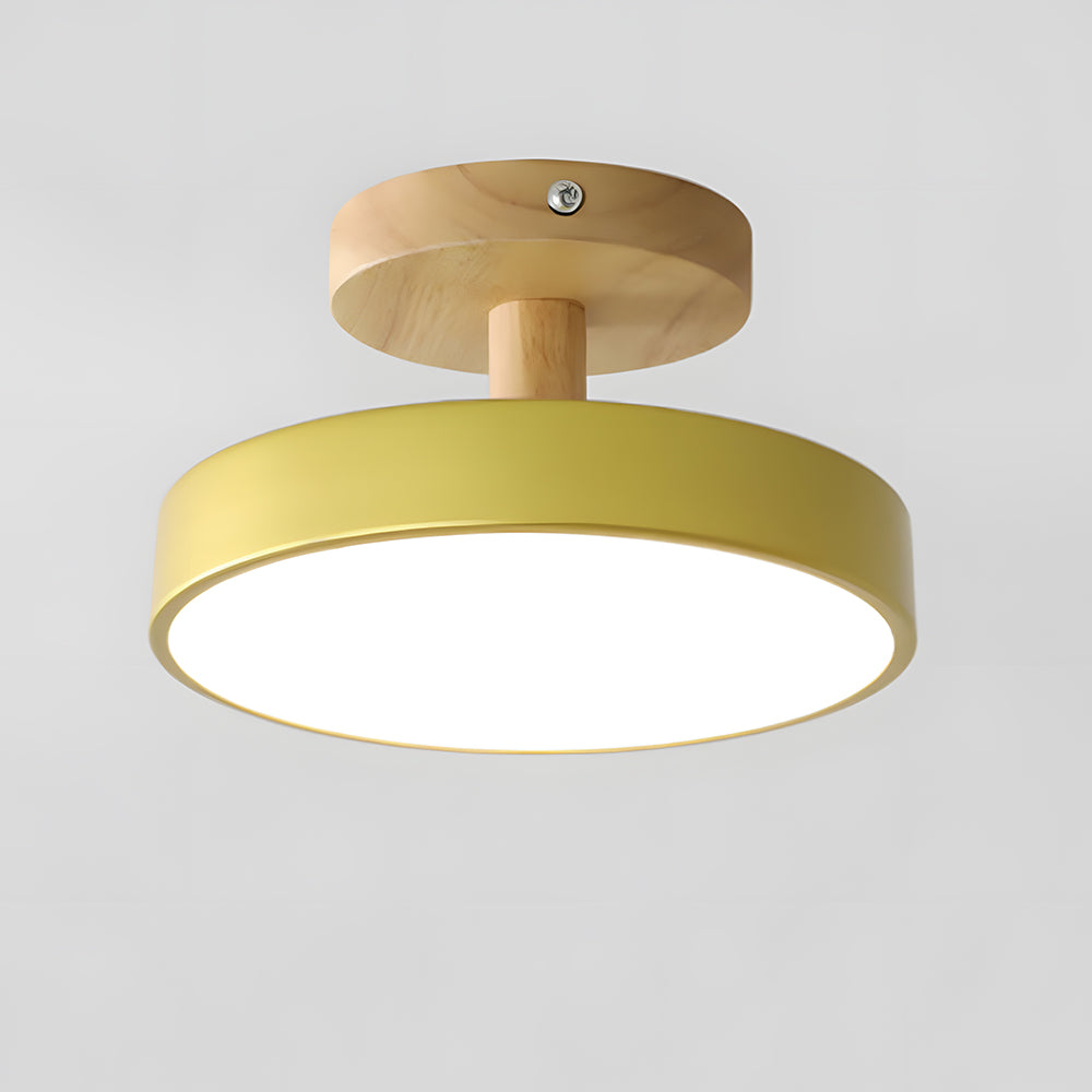 Pedol plafondlamp LED 12W hout groen plafondlamp slaapkamer hal Scandinavisch design moderne verlichting kleine ruimtes | Sansoti