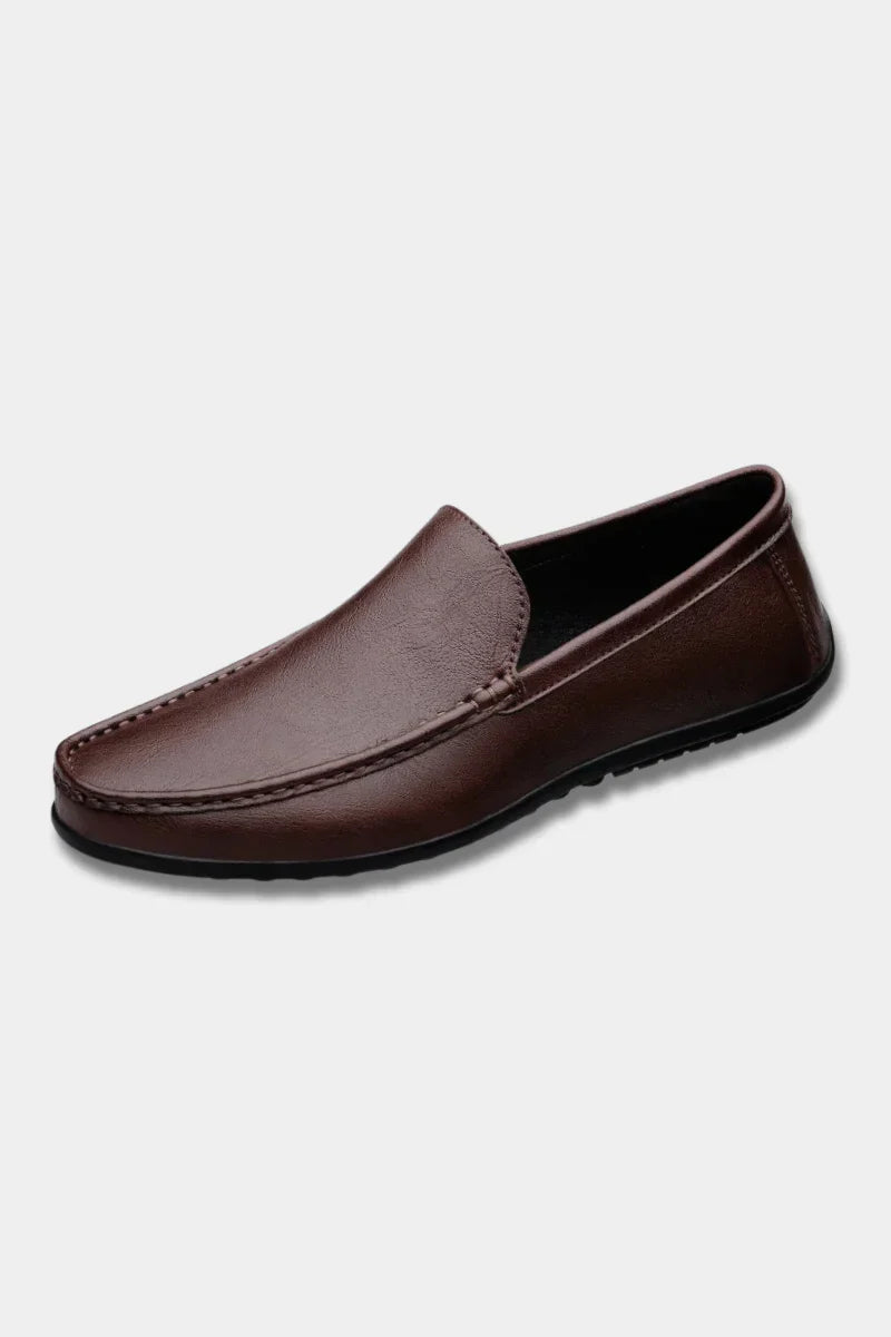 Leren Instappers Heren Slip-On Ademend Comfortabel Zakelijk Casual | Sansoti