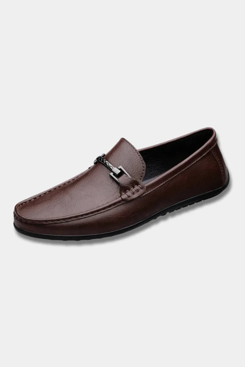Leren Instappers Heren Slip-On Ademend Comfortabel Zakelijk Casual | Sansoti