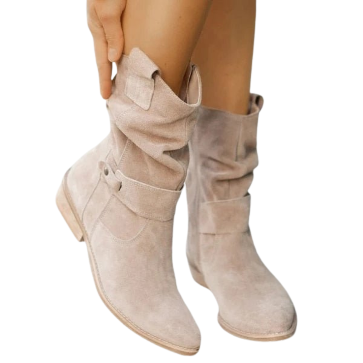 Bottines pour femme, chaudes et doublées, à talon bas, avec fermeture à glissière, bout rond et soutien de la voûte plantaire, confort automne-hiver | Sansoti