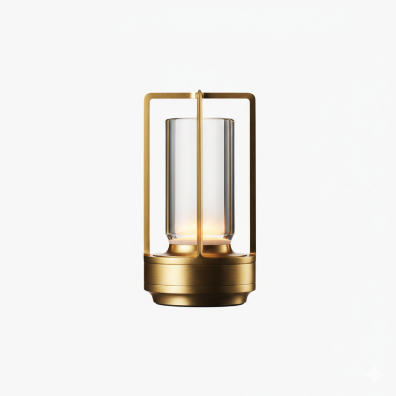 Elegant Table Lamp Crystal Glass Dimmable 3 Light Settings Rechargeable 18 Hour Battery Wireless 2600mAh For Living Room Bedroom Office Outdoor | Sansoti