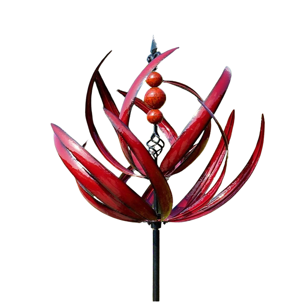 Drehendes Windspiel aus Metall für den Garten, 360°, kinetischer Gartenschmuck, Windspinner, wetterfeste Außendekoration | Sansoti