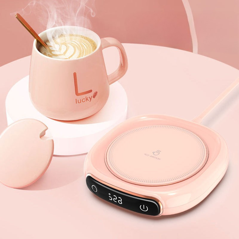 USB Beker Verwarmingsplaat Rond Vierkant Roze Groen Wit Thee Koffie Warmer Bureau Thuis Kantoor Dranken | Sansoti