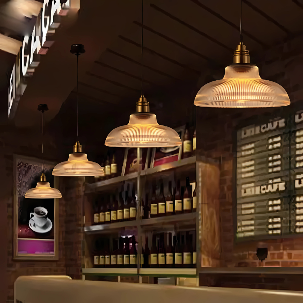 Glazen Hanglamp Metaal Warm Licht Eetkamer Woonkamer Slaapkamer Restaurant Moderne Sfeerverlichting Design | Sansoti